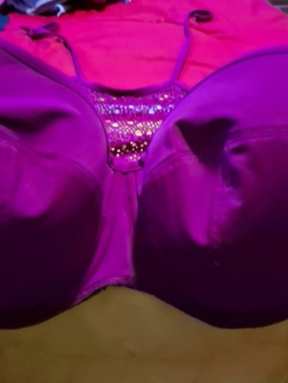 Pink & Purple Lace Bra Like New